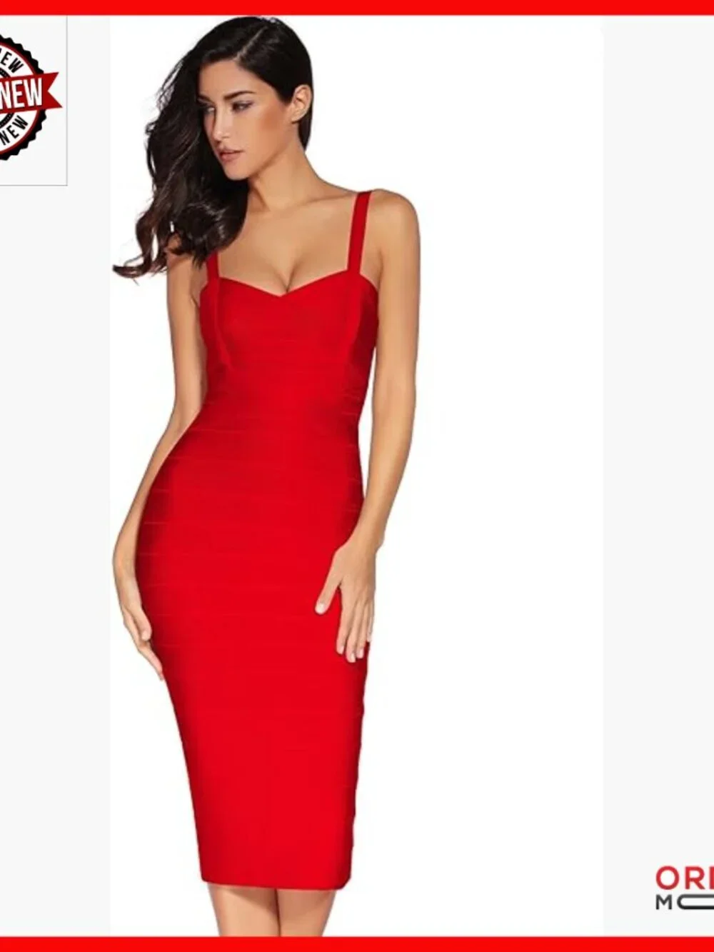 Midi Bodycon Bandage Dress Sweetheart Neckline Semi-Formal Cocktail